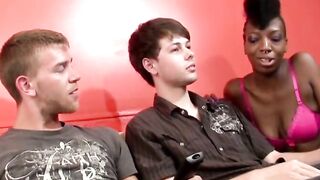Three's A Charm! Ebony Threesome With Hunk & Two Hot Babes