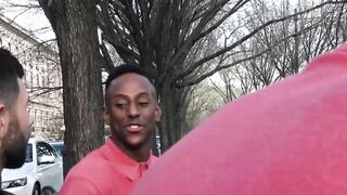 Black Huge Dick Ravaging White Guy's Ass - Raw Interracial Anal Threesome