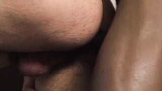 Black Huge Dick Ravaging White Guy's Ass - Raw Interracial Anal Threesome