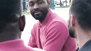 Black Huge Dick Ravaging White Guy's Ass - Raw Interracial Anal Threesome