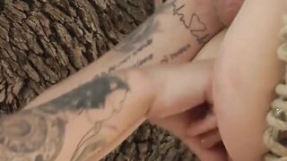 Outdoors Nympho Swinger's Orgasmic Adventure