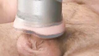 Muscle Hunk's Anal Play With Fleshlight After Intense Oral Sex