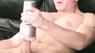 Muscle Hunk's Anal Play With Fleshlight After Intense Oral Sex