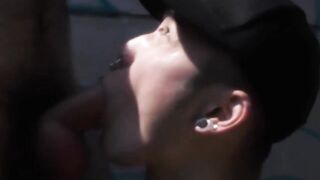 Japan's Sexiest Bombshell Pissing On A Lucky Guy And Fucks Him Hard
