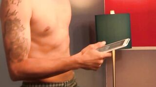Hairiest Young Gay Thrusting Into Toy - Anal Play with Dildo & Facial