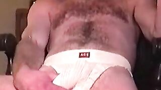 Hairiest Guy Ever - Unshaven Bear Jacks Off His Massive Boners