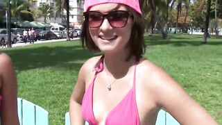 Spring Break BFFs - Hot Blonde Twosome Fucked Hard By A Hunk In Miami