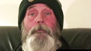 Grandpas Beard Jerks Off While Watching Porn" or "Hairy Old Man Masturbates To Young Blonde