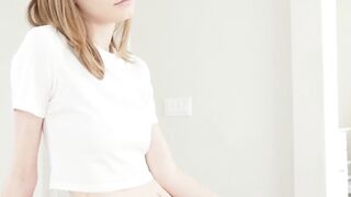 Sister Loves Step-Brothers Big Dick! Petite Blonde Riding Him Hard & Deep