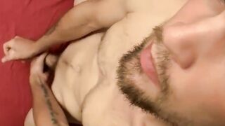 Ink-Encrusted Muscle Bear Fucks His Way To A Huge Load