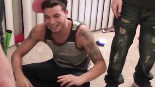 Fraternity Bros Share Their Thick Hard-Bodies And Big Dicks