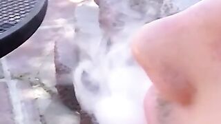 Outdoor Smoking Sensual Masturbation - Female POV