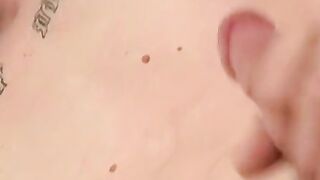Ink-Skin Thin Guy Jerks Off While Smoking - Hot Amateur Masturbation