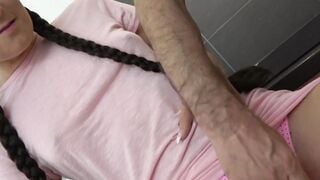 3some Fever! Petite Teen Sandra Shine & Mature Couple Share Sex