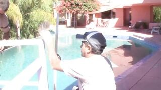 Step-Dad's Slutty Daughter Rides Older Man & Swallows His Load