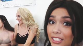 Three Young Besties Share A Huge Dick In This Epic Threesome