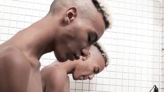 Ebony Twink Threesome - Big Black Dick Jackoff Session