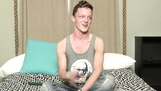 Twinks Big Dick Interview Turns into Hot Solo Masturbation Session