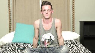 Twinks Big Dick Interview Turns into Hot Solo Masturbation Session