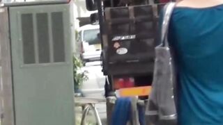 Wind Blows Up Skirt of Sexy JAV Babe in Public - homemade