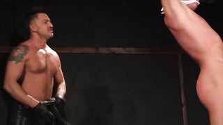 Dominant Dominc Pacifco Flogged And Throat-Fucks Submissive Damon Hart