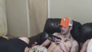 Threesome Frenzy #3 - Three Hunks Fucking A Hot Twink's Ass