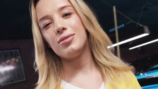 Billards Babe - Big Dick Blowjob & Pounding by Huge Dildo in Pool Room