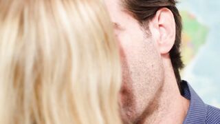 Seducing Old Teacher - Hot Blonde Babe Fucks Her Mentor In Class