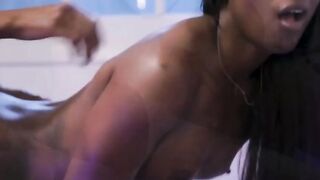 Black On Ts Girls - Interracial Anal Threesome With Redhead Transsexual