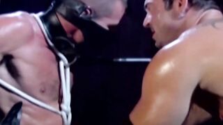 Fierce Opponent Dominates Bound Wrestling Slave With Bondage Techniques