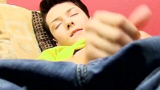 Twinks Solo Masturbation Session with Dildo" or "Teen's Anal Play & Jerk Off Adventure