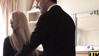 UK Sub Slut's Dominated BDSM Blonde Gets Spanking And Choked By Dominant Male