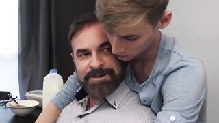 Hunk Daddy Breeds Step-Son Raw in Hot Bathroom Sex