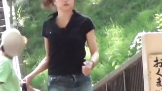 Japanese Biker Scene - Peeing Girlfriend Surprised By Camera