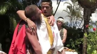 Twink Orgasm Party - Pool Side Foursome