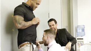 Office Boss Fucks Employee Raw - Office Sex with Hot Twink & Muscle Stud