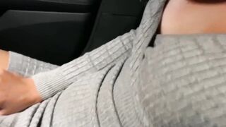 Slutty Wife Gives Sloppy Car Blow Job & HandJob - POV