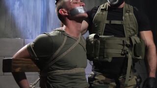 Marine's Ass Ripped Open By Hunk Stud In Intense Anal Interrogation