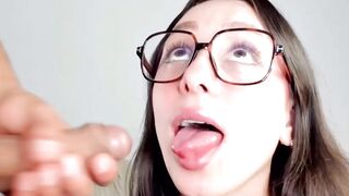 Nerd Girl's Geeky Cosplay Blowjob Adventure with Monster-Sized Penis