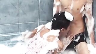 Latina Heels & Stocking Barebacks Hard Core Anal Fuck With Big Load of cum on ass