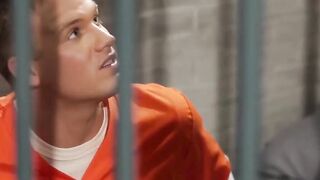 MILF Prisoner Fucked Hard By Twinks In Cell Block Threesome