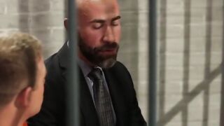 MILF Prisoner Fucked Hard By Twinks In Cell Block Threesome