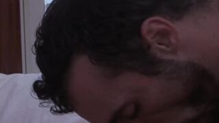 HOT HUNKS ASS FUCKING IN THE BATHROOM" - This tagline is more appealing to viewers as it focuses on hot guys fucking in an intimate setting rather than just being about sucking dick or anal sex alone