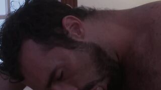 HOT HUNKS ASS FUCKING IN THE BATHROOM" - This tagline is more appealing to viewers as it focuses on hot guys fucking in an intimate setting rather than just being about sucking dick or anal sex alone