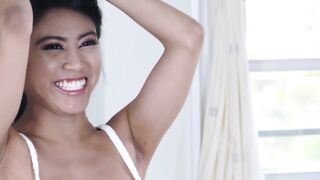 Petite-Asian Slut Rides Massive Dick in Hardcore POV Blowjob & Facial
