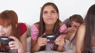 Teen Gamers Get A Surprise Visit From Hunk Stud - Hardcore Sex