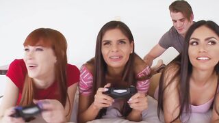 Teen Gamers Get A Surprise Visit From Hunk Stud - Hardcore Sex