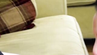 Chubby Curvy Girl Swallowing Nerd's Big Dick Like A Pro