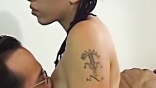 Petite Skinny Girl Rides Her Lover's Hard Dick in Deep Passionate Cowgirl Style