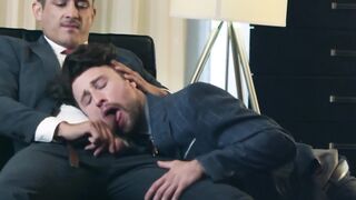 Classy Hunk DrewDixons DeepThroat Blowjob Experience With Boss